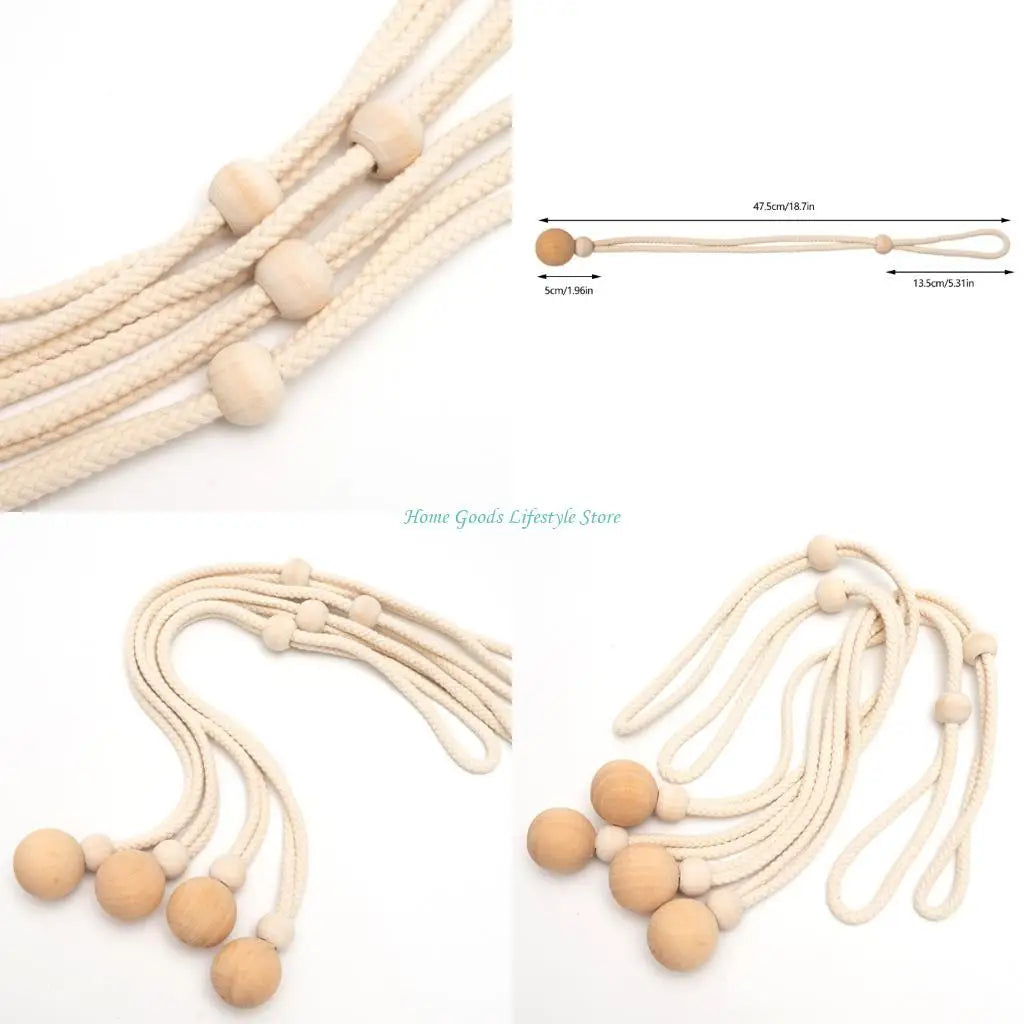 corde rideaux tressée bois beige clair moderne rustique