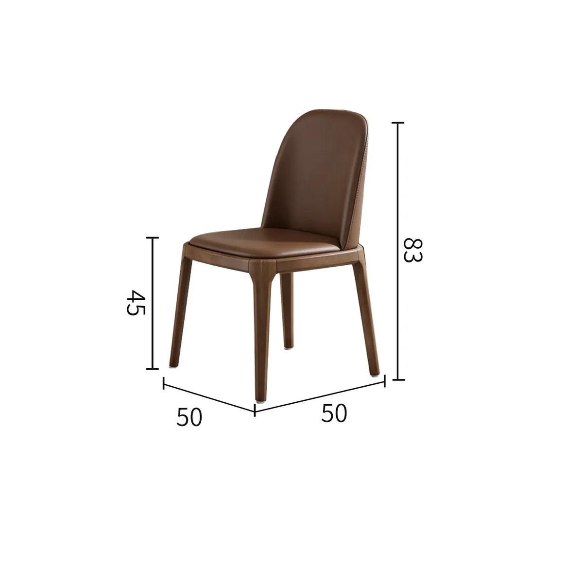 chaise salle manger moderne élégante bois rembourrée marron clair gris minimaliste italien adultesco
