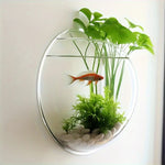 Aquarium mural transparent moderne poissons artificiels pierres décoratives plante artificielle minimaliste