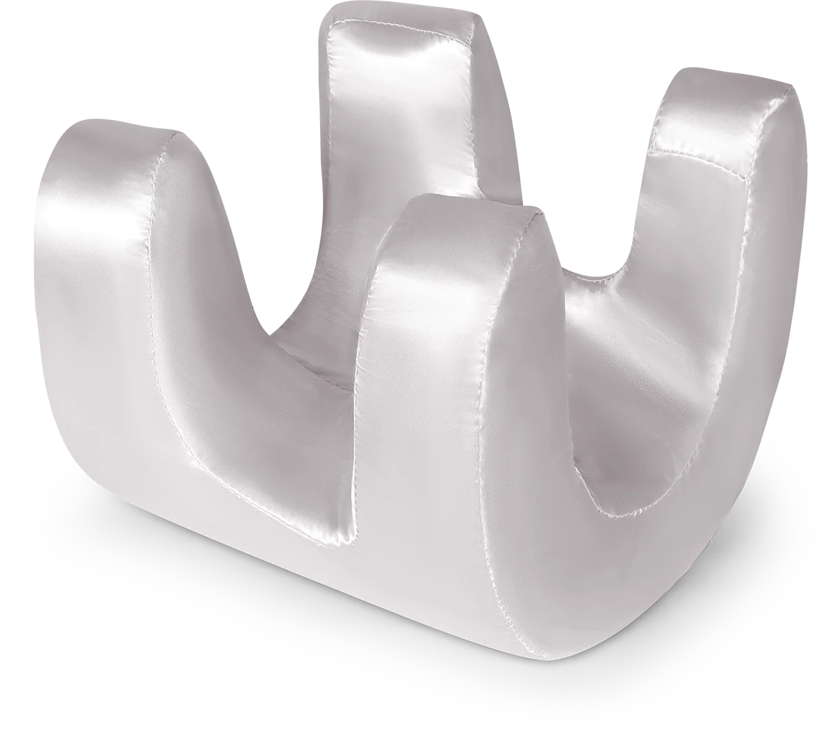 coussin sommeil satin blanc anti ride memoire forme contour cou zipper