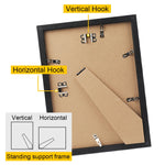 cadre photo personnalisable noir blanc contemporain clips fixation 21x30cm 30x40cm 40x60cm