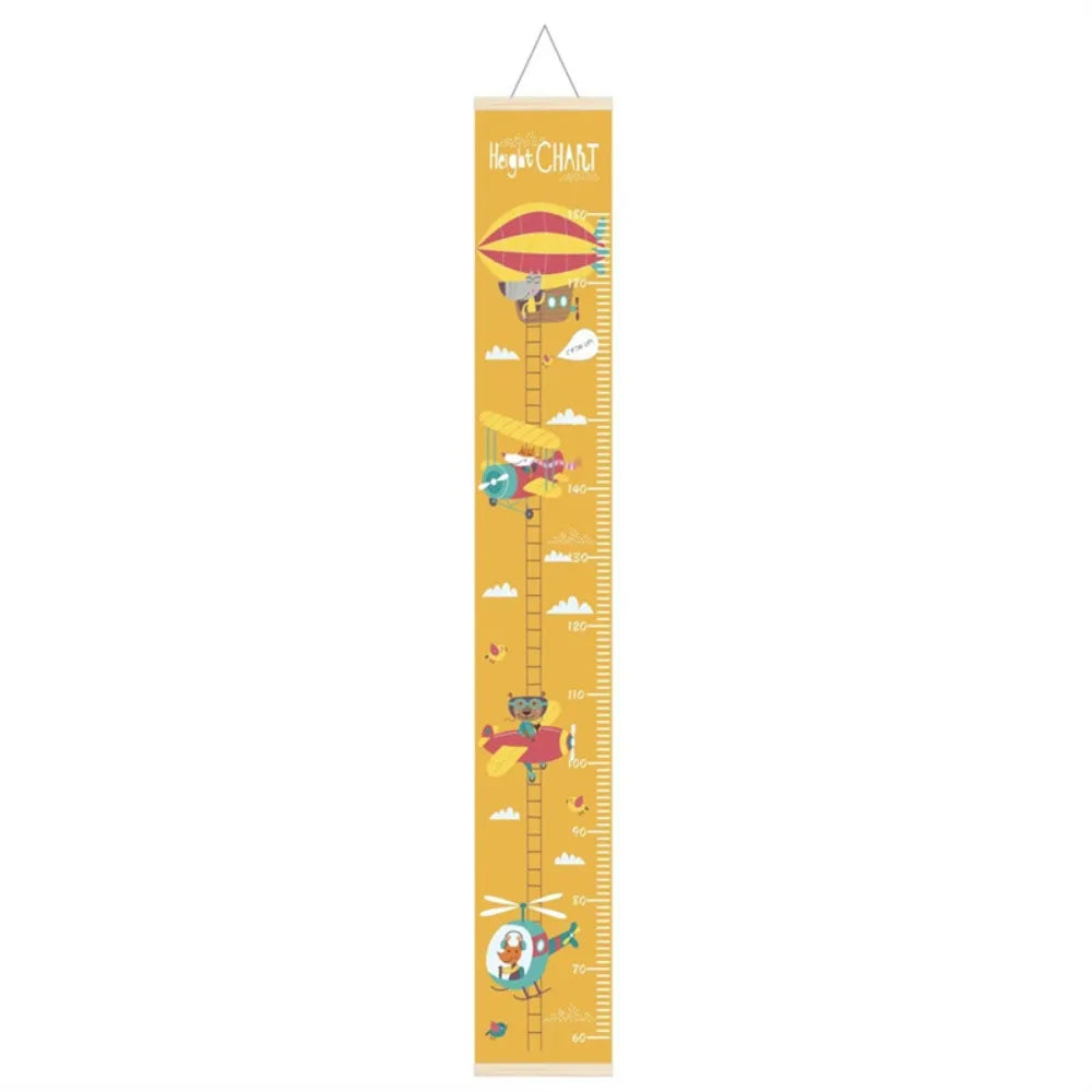 tableau croissance enfant dessin animé personnages animaux végétaux objets volants crochet bois