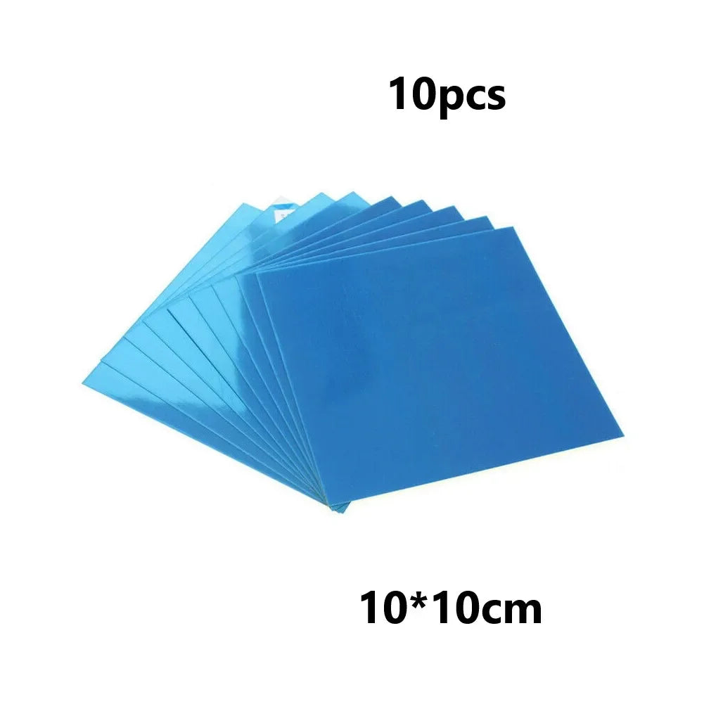 miroirs adhésifs modernes bleu blanc 10cm carrés stickers muraux salle bain décoration