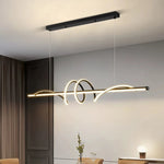 suspension lumineuse moderne ondulée led blanc doré noir fixe 2000 82000lm