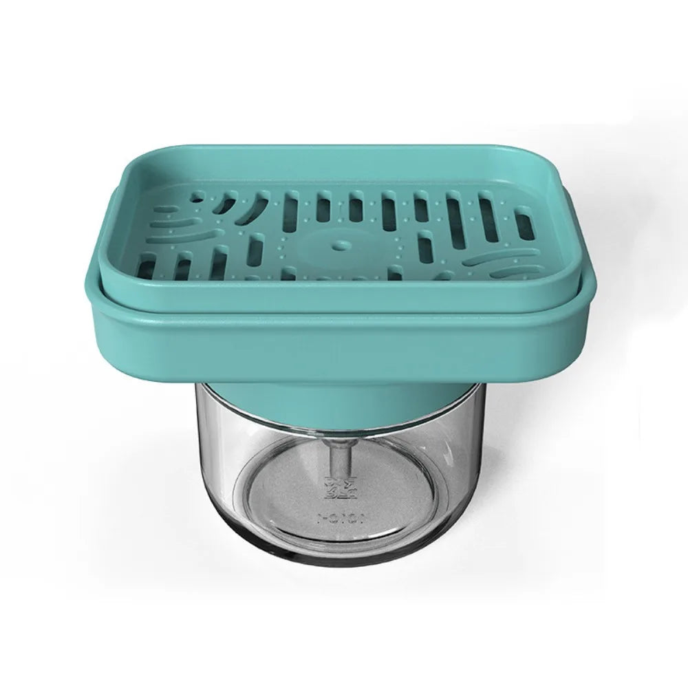 savon vaisselle 280ml distributeur verre transparent support savon pratique moderne cuisine blanc vert