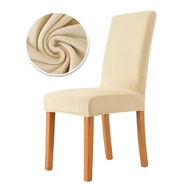 housse chaise velours polyester moderne camel opaque simple mariage banquet chaise plage fauteuil