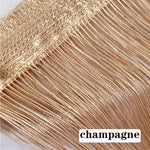 rideau franges rayures horizontales translucide moderne 100cm 200cm fenêtre porte salon