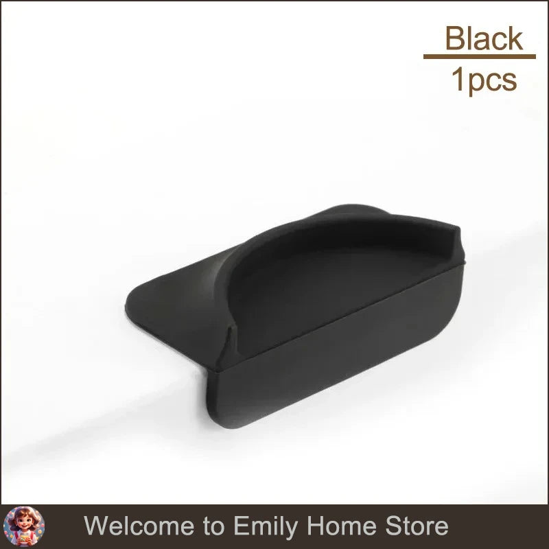 support tamis adhésif silicone noir moderne plat lisse antidérapant expresso poudre presser