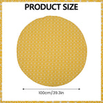 nappe ronde gris jaune moderne 100cm 120cm 150cm motifs géométriques abstraits table décoration intérieureextérieur