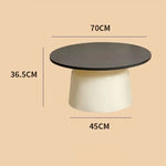 table basse moderne minimaliste bois rond marocain artificial board centralisée
