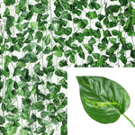 guirlande végétale artificielle feuilles vertes modernes décoration extérieure 26m longueur totale