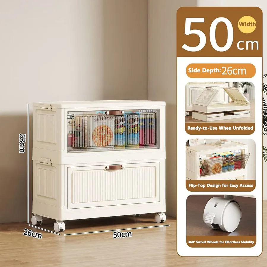 meuble rangement modulable pliable blanc rayures verticales moderne roulettes almacenamiento eficiente