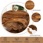 nappe imperméable polyester texture bois marron clair moderne adhésive table extérieure anniversaire mariage festive