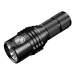 lampe poche rechargeable 13000 lumens led noire robuste camping
