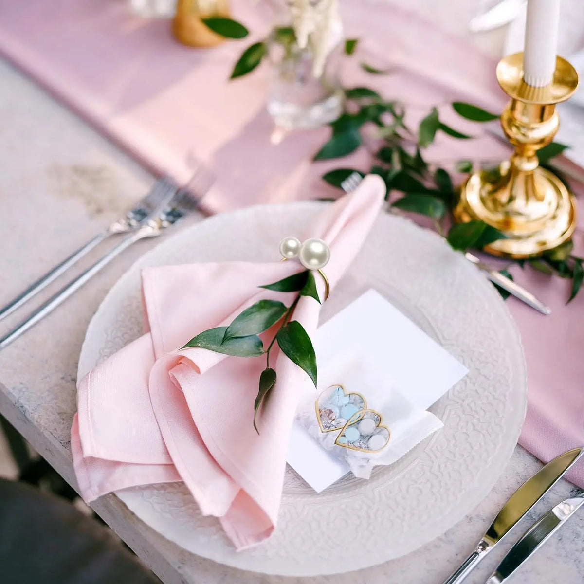 anneaux serviettes or blanc classiques métal décoration table événement mariage noël festive