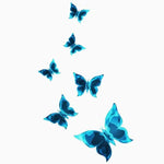 Pack de 6 autocollants papillons bleus pour décoration intérieure