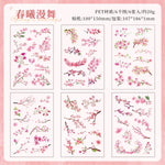 autocollants transparents feuilles branches diverses couleurs adhésif scrapbooking collage diy journal
