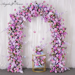 Arche décorative florale violettes roses blanches extérieur intérieur décoration événement classique artificielle fixe