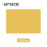 tapis table silicone moderne 60x40cm 40x30cm bleu jaune vert gris assiettes cuillers bols verres