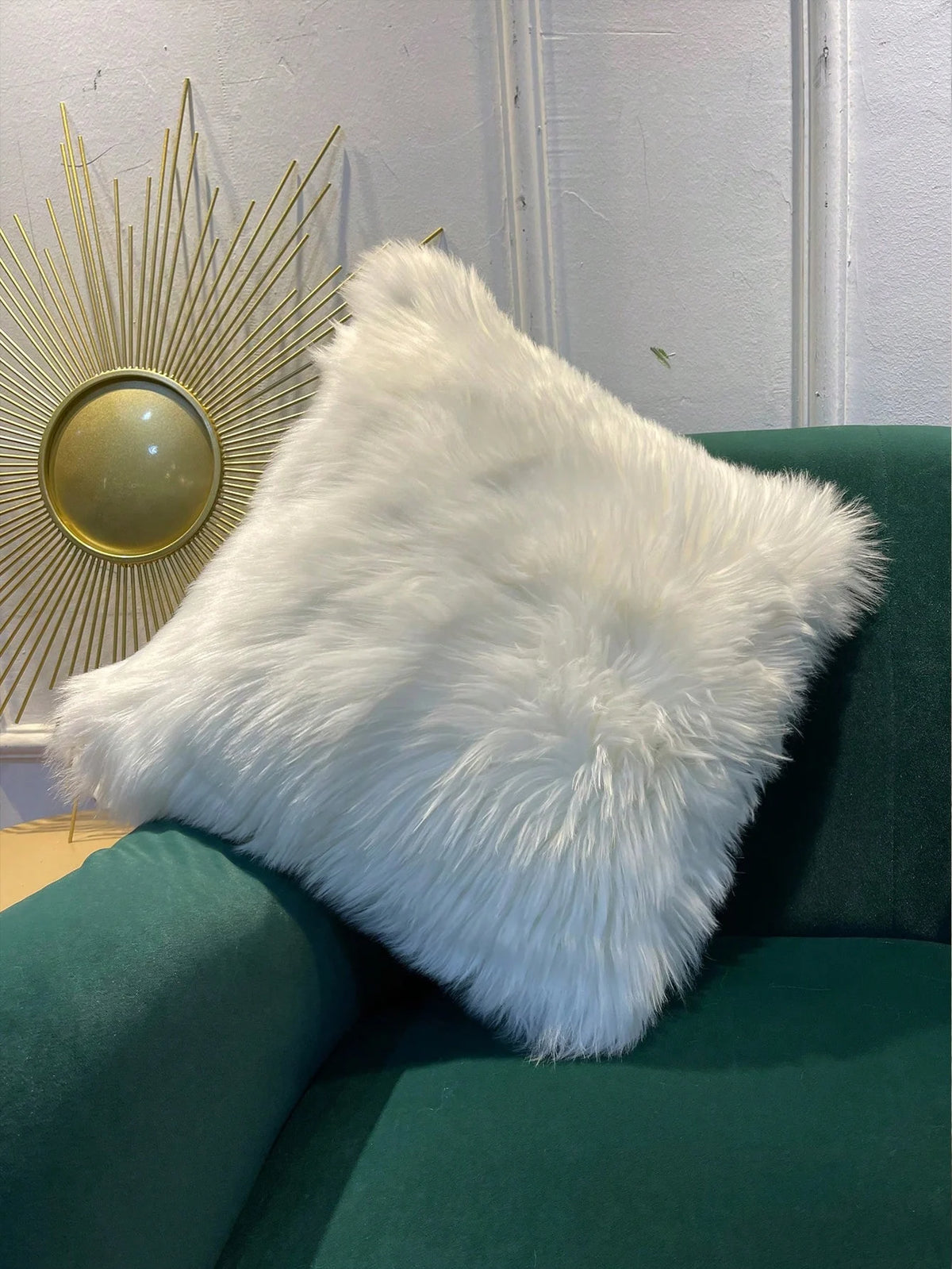 taie d'oreiller peluche blanche moderne non toxique respectueux environnement 30cm 50cm fixation