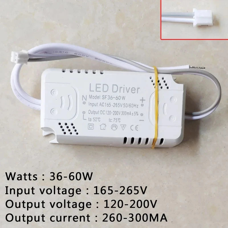 driver led blanc moderne 165 265v ac 80w transformateur éclairage fonctionnel