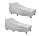 housse chaise longue extérieure gris uni moderne sac rangement rétractable cordons ajustables protection anti