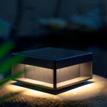 lampe solaire led moderne clôture extérieure noir mat étanche 249 flux lumineux 11w 3mètres