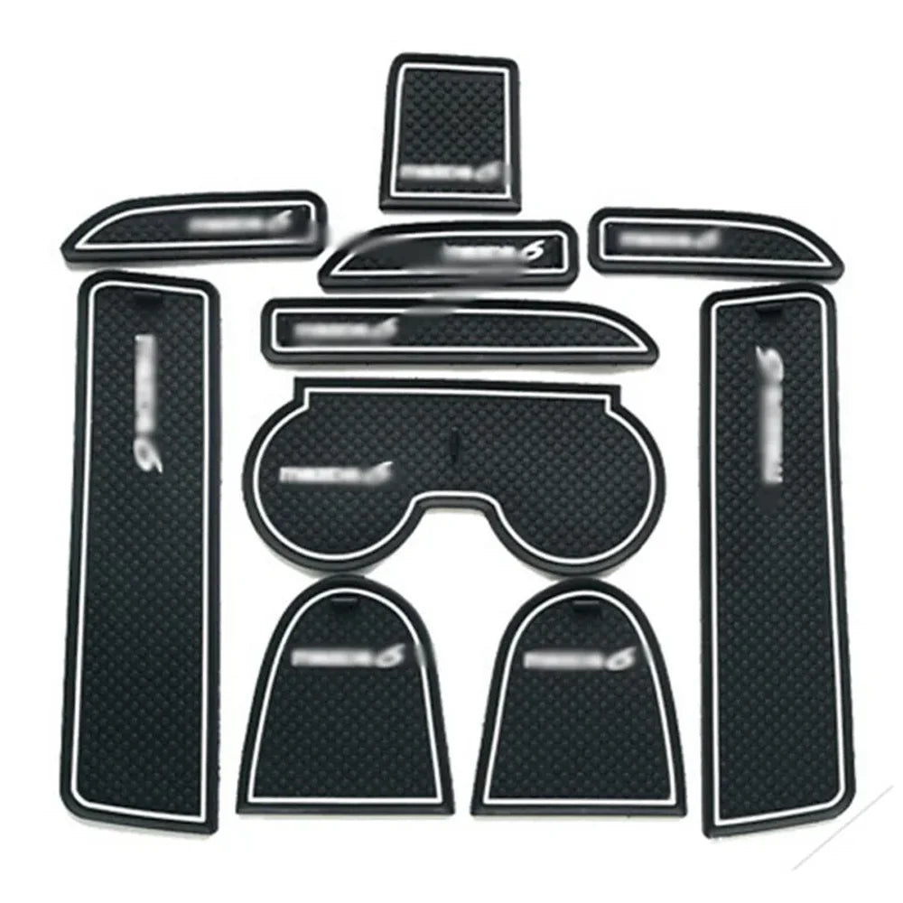 tapis antidérapants texturés adhésifs intérieur auto noir rouge bleu blanc Mazda 2003 2006