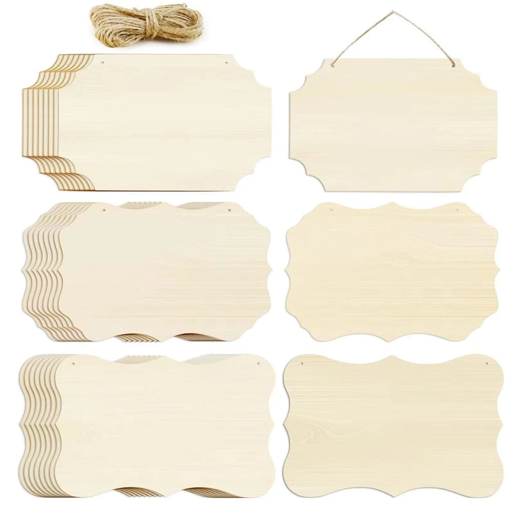 décoration murale plaques bois naturel rustique classique fil coton diy création mur