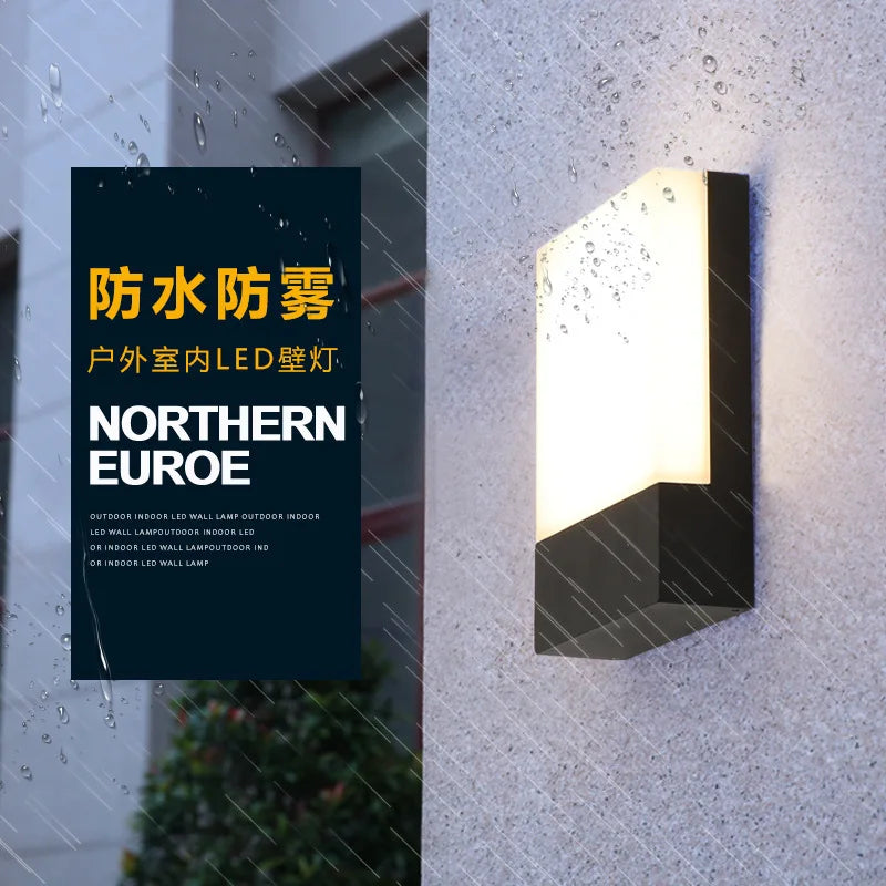 lampe murale led moderne minimaliste noir blanc ip65 extérieure