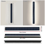 lampe murale solaire ip65 led 60cm blanc noir rayures modernes 6000mAh 610h