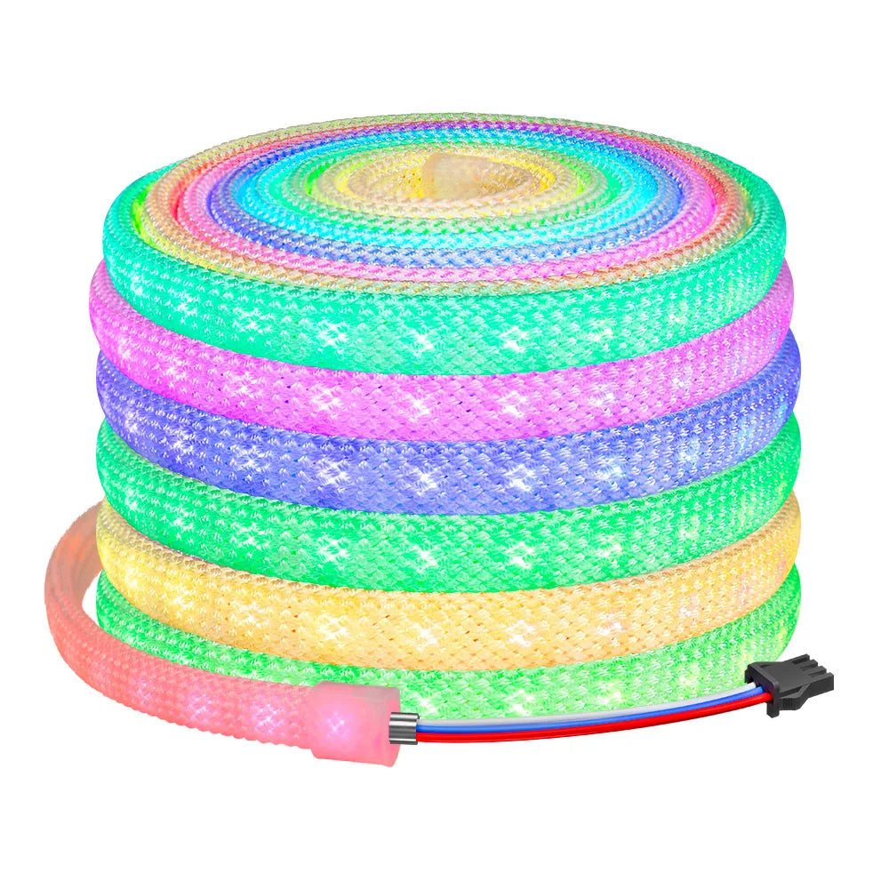 ruban led flexible violet vert orange maille fine ip67 60leds/m smd intelligent 3000 6500k