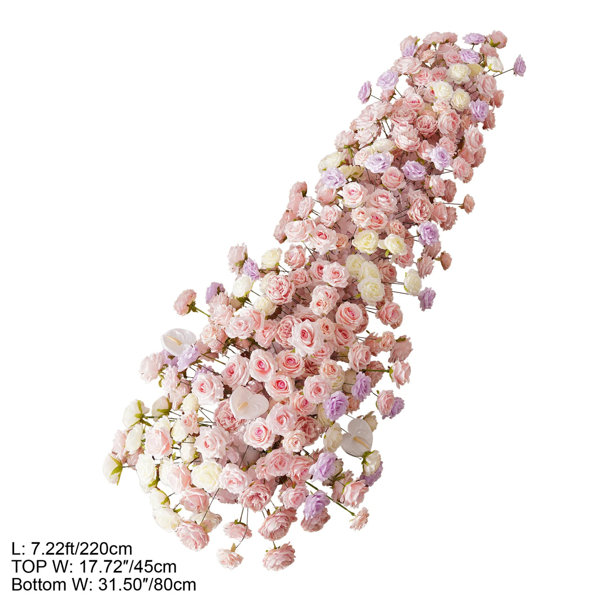 décoration événement mariage fleurs artificielles cascade romantique élégante violet rose rouge