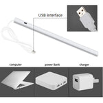 lampe barre led blanc moderne 30 40 50cm adhésif usb 12v tactile chambre
