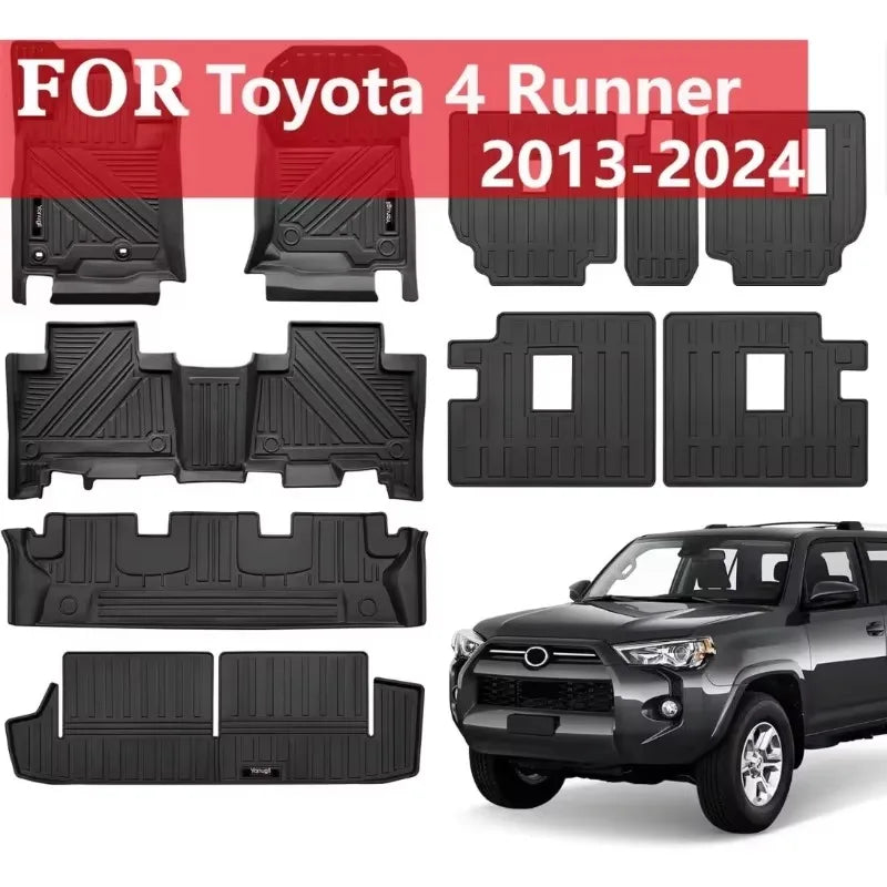 tapis sol voiture noir gris texturé moderne sportif antidérapant waterproof fixations trous complète set
