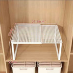 étagère rangement extensible métal blanc moderne grille fixée clips armoire