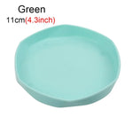 assiettes modernes minimalistes jaune rose blanc vert bleu gris plastique 11cm 14.5cm