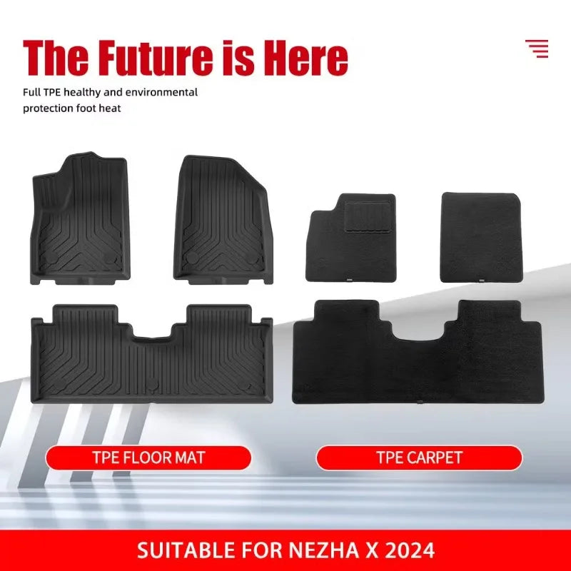tapis sol voiture noir rayures horizontales surface rugueuse moderne imperméable facile nettoyer