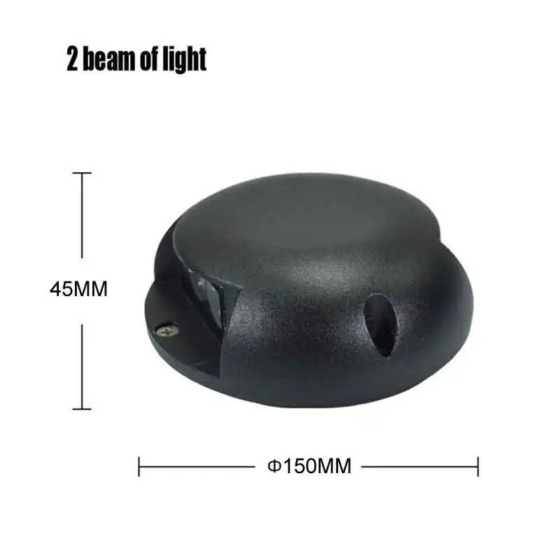 lumière extérieure led moderne aluminium noir surface texturée ip65 deux faisceaux 8w minimaliste