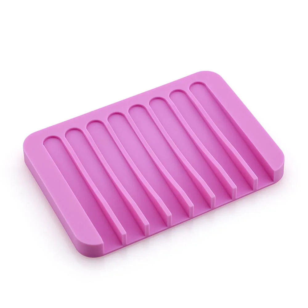 support savon silicone couleur rose moderne pratique antibactérien cuisine salle bain