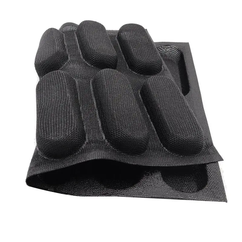 moule silicone perforé noir cavités rectangulaires baking tray viennoiseries industriel utilitaire cuisine