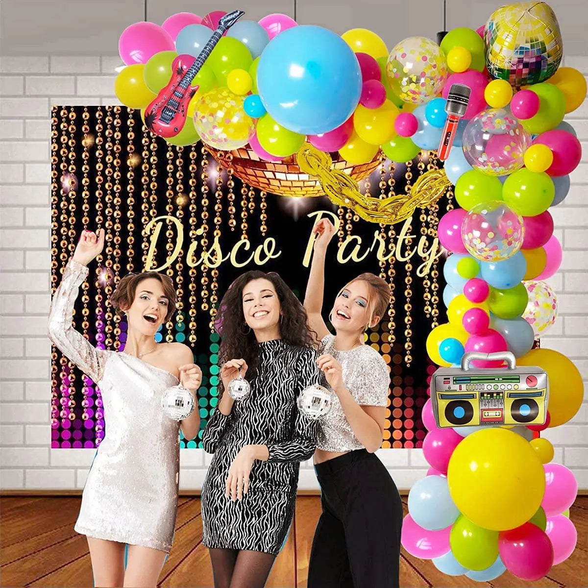 Ballons thème années 80 pour mariage ou soirée
