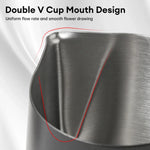 pichet lait acier inoxydable tasse latte art espresso percolateur gooseneck kettle mocha pot