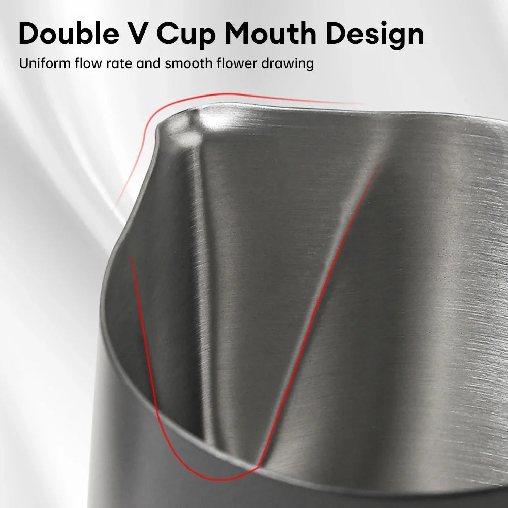pichet lait acier inoxydable tasse latte art espresso percolateur gooseneck kettle mocha pot