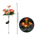 fleurs artificielles led solaire rouge jaune rose blanche orange jardin extérieur