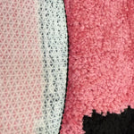 tapis rose crâne noir flocage antidérapant polyester moderne graphique chambre salon
