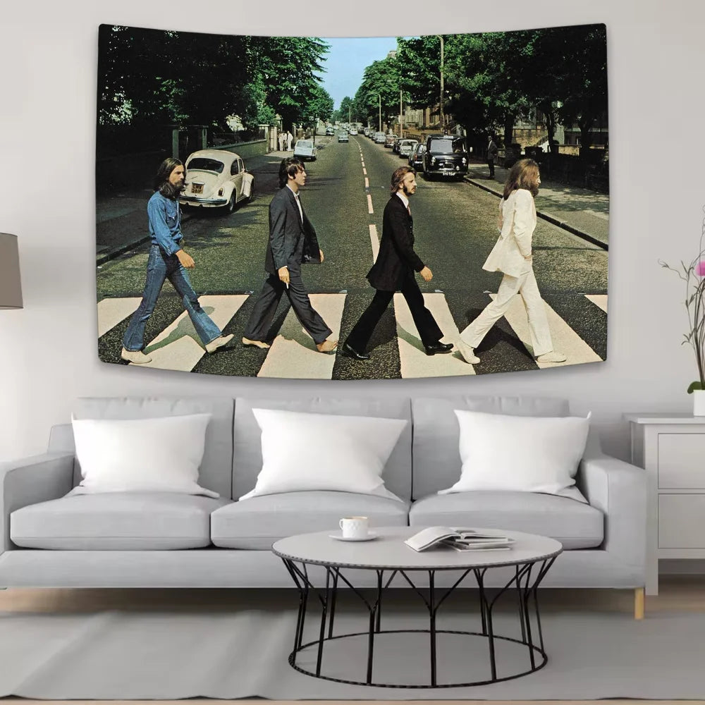tapisserie murale décorative tissu chambre scène urbaine réaliste multicolore grande décoration murale intérieur