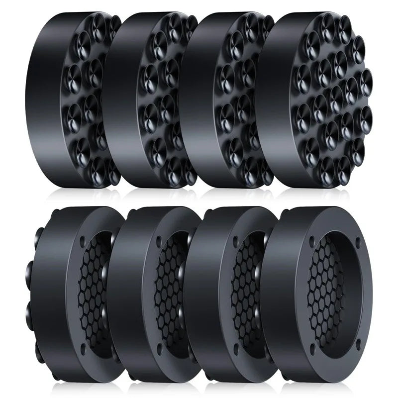 protecteurs sol machine laver gris noir perforés antivibration adhésifs modernes pack 4pcs 8pcs 12pcs