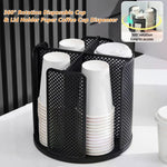support rotatif tasses jetables blanc noir maille fine moderne opacité multifonctionnel cuisine