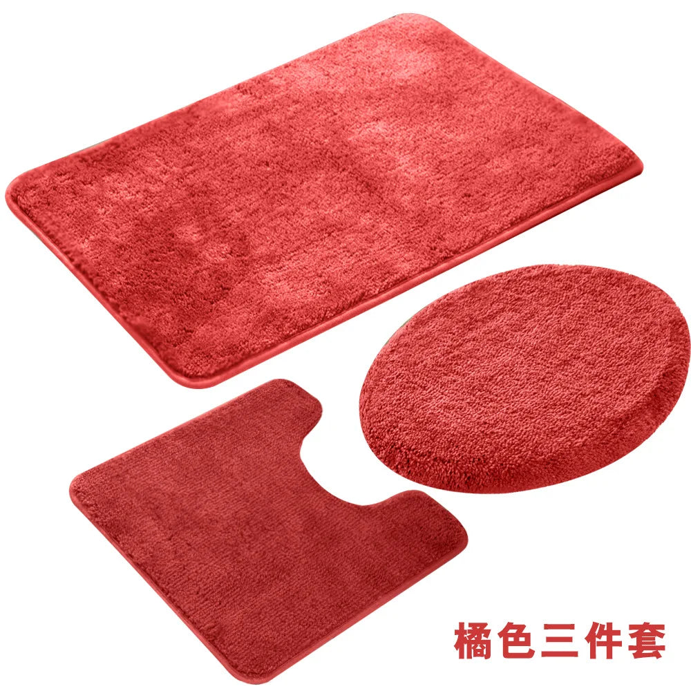tapis bain moderne gris bleu beige rouge anti dérapant velours salle bain